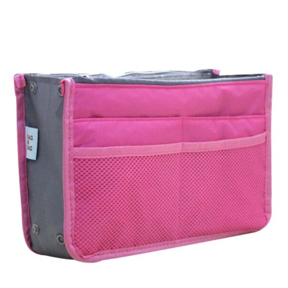 Handbag Organizer Insert /Purse Tote / Makeup Bag- Pink - - Picture 2 of 7